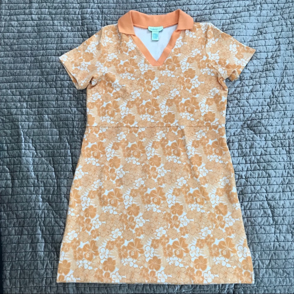 LARKSPUR Stretch Terry Floral Print Dress